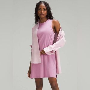 Lululemon Classic-Fit Cotton-Blend Dress in the color Velvet Dust.